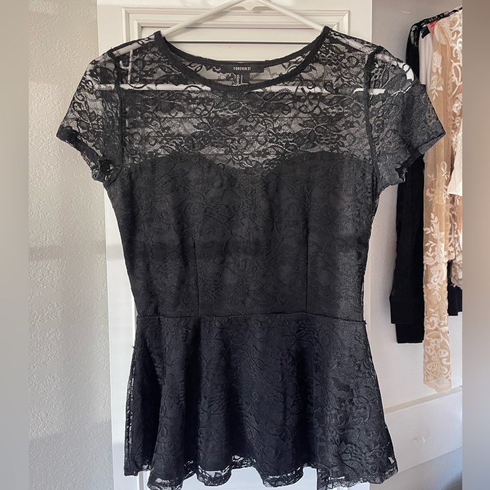 Peplum Style Lace Top
